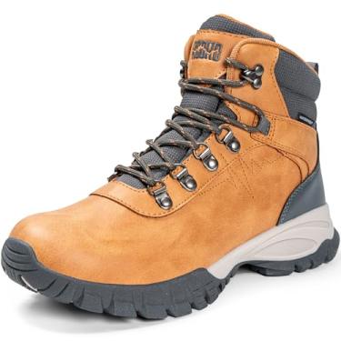 Imagem de R CORD Botas de caminhada femininas à prova d'água – Tênis de trekking durável, antiderrapante, confortável, para caminhadas ao ar livre, trilhas, escaladas, viagens, Marrom, 37