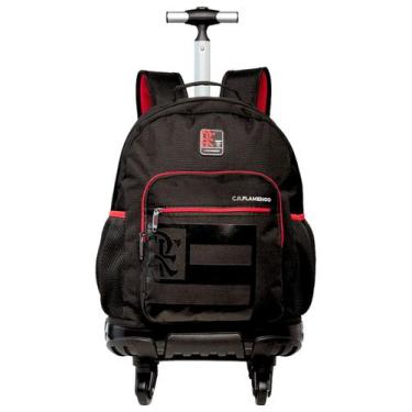 Imagem de Mochila Escolar 4 Rodas Costa Resistente Time Flamengo 16393 - Xeryus