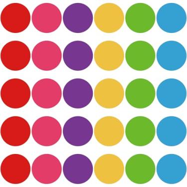 Imagem de 30 adesivos de piso de sala de aula de 15 cm multicoloridos para marcadores de alinhamento, adesivos de vinil autoadesivos para professores de pré-escola e jardim de infância