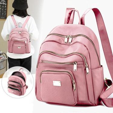 Imagem de Mochila Feminina Nylon Estilosa Impermeavel Media-Feminino