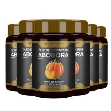 Imagem de 6X Óleo De Semente De Abobora 1400Mg 120Caps Hf Suplementos