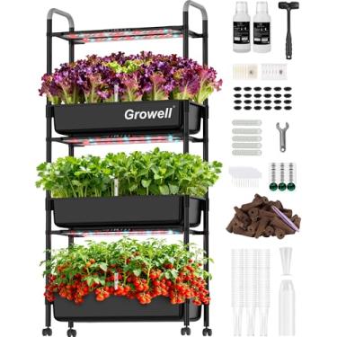 Imagem de Growell Kit de sistema de cultivo hidropônico grande de 81 cápsulas GWHS12BKA