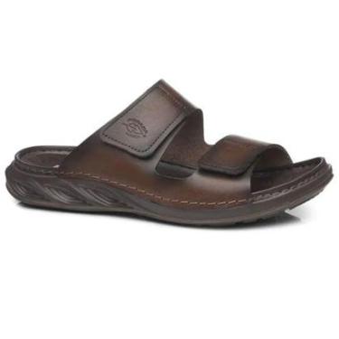 Imagem de Chinelo em Couro  Masculino  Pegada 134101M Marrom-Masculino