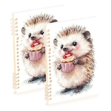 Imagem de Burbuja Cadernos com nome, papel pautado universitário A5 com 60 folhas, fichário para escritório, 2 unidades