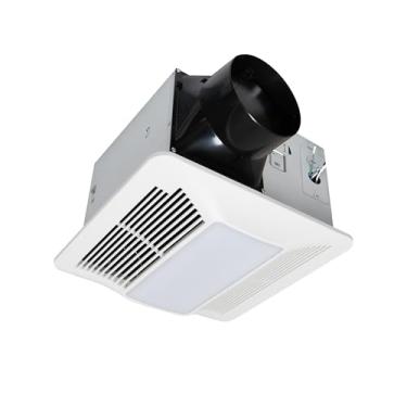 Imagem de Awoco Exaustor De Banheiro Com Luz Led, 150 Cfm, Ultrassilencioso, 0,5 Sone, Ventilador De Teto Para Banheiro Com Duto De 6 Polegadas, Ventilador De Ventilação Certificado Pela Etl.