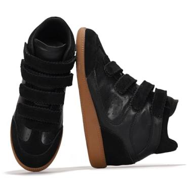 Imagem de Project Cloud Tênis feminino com cadarço para mulheres, tênis femininos modernos com palmilha de espuma viscoelástica, tênis femininos antiderrapantes (marant), Preto, 36