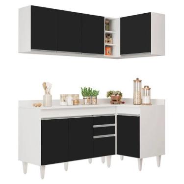 Imagem de Armário de Cozinha Modulado de Canto Esquerdo 4 Peças CP47 Balcão com 