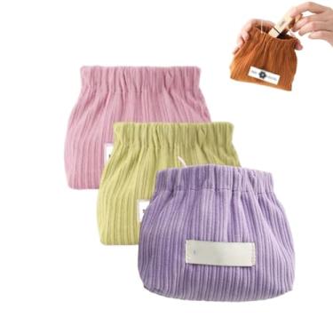 Imagem de GTIANHE-TAN Bolsa cosmética de bolso de veludo cotelê elástico com fecho automático bolsa de moedas à prova d'água para maquiagem, batom, fones de ouvido, organizador de joias, Suit7, 3cps