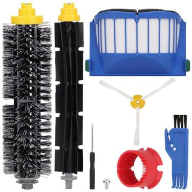 Imagem de Acessórios de peças de reposição para aspirador de pó iRobot Roomba 600 500 série 595 585 564 690 692 694 - 1 escova lateral, 1 escova de cerdas, 1 escova batedora flexível, 1 parafuso, 1 chave de