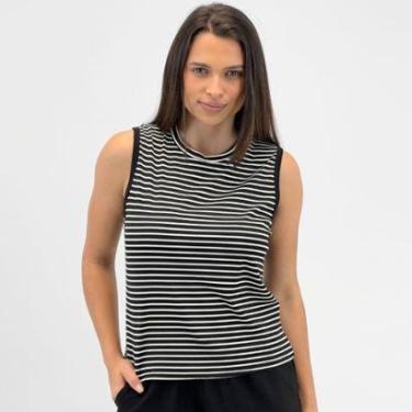 Imagem de Blusa Facinelli Regata Listrada Feminina-Feminino