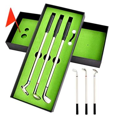 Imagem de Conjunto de 3 canetas esferográficas inovadoras de mini golfe, Desktop Club Putter – presente para o dia dos pais/dia dos namorados/negócios