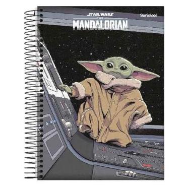 Imagem de Starschool – Caderno 1/4 capa dura espiral Mandalorian Disney | 80 Folhas | Tamanho portátil, aventura e estilo geek para anotações diárias
