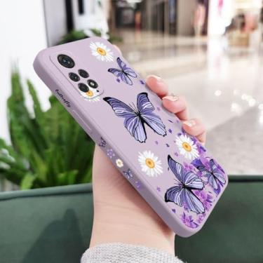 Imagem de Capa de celular com borboletas roxas para Xiaomi Redmi Note 14, 13, 12, 12S, 11, 11S, 10, 10A, 10T, 10S, 9T, 9, 8, 7 Pro Plus, 10C, 9T, 4G e 5G, roxo claro 2, para Note 12 4G
