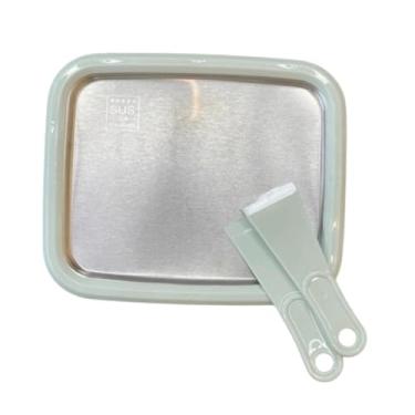 Imagem de YWJLQH Máquina de Sorvete Instantâneo, Forma para Gelato, Prato para Iogurte Congelado, Máquina Multiuso para Iogurte Frito, de Gelo Laminado para, Luz Verde