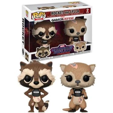 Imagem de Boneco Funko Pop Marvel Guardians Of Galaxy Rocket And Lylla