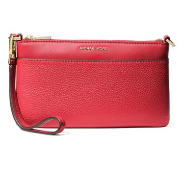 Imagem de Michael Kors Bolsa de pulso conversível Jet Set com zíper médio, carmesim