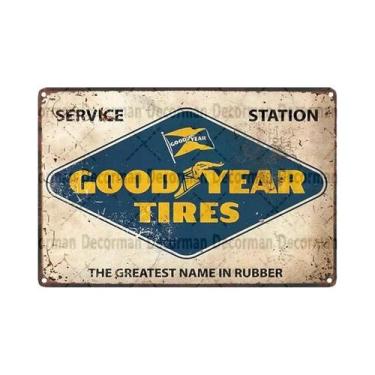 Imagem de Placa Decorativa Vintage Retro De Óleo De Motor Goodyear Para Decoraçã