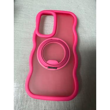 Imagem de YOVIAKK Capa para Samsung S25 FE [com moldura ondulada encaracolada (rosa choque