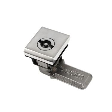 Imagem de Fechadura quadrada de aço inoxidável para porta de armário MS813 interruptor elétrico para armário de controle de aparelho elétrico 1 peça (fechadura de aço inoxidável)