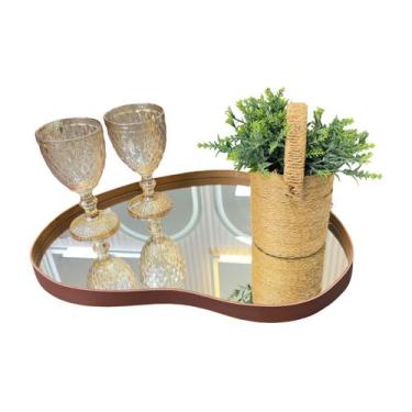 Imagem de Bandeja Orgânica GRANDE Espelhada material ecológico Decorativa Modelo