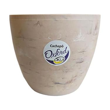 Imagem de Vaso Okla Oxford Travertino Bege para Jardim - 1,8 L