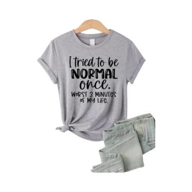 Imagem de Camiseta Modal Multicolorida Feminina De Manga Curta Casual Estilo Hip