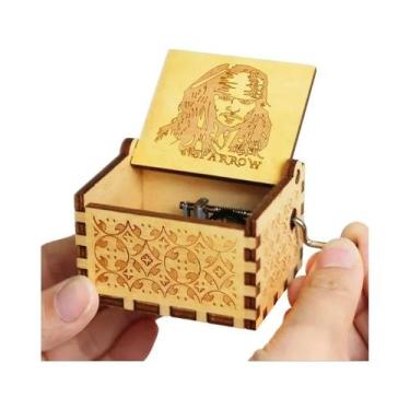 Imagem de Caixa De Música De Madeira Pink Panther Simpson Com Manivela, Presente