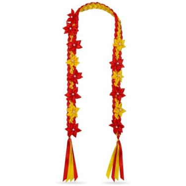 Imagem de TFTANFAN Colar floral havaiano Lei para cerimônia de graduação dinheiro lei presente para mulheres e homens, standard, Nylon, Sem Pedra Preciosa