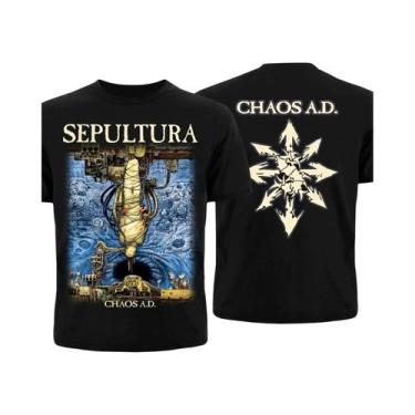 Imagem de Camiseta Unissex Punk Rock Sepultura Chaos A.D. 1993, Estilo Gótico, M