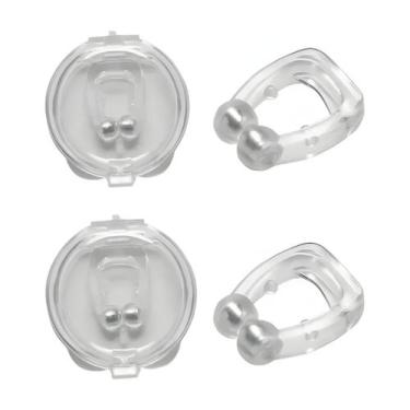 Imagem de Kit 2 Dilatador Nasal Clip Magnético Anti Ronco Apneia do Sono Auxilia