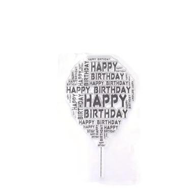 Imagem de Carimbo de balão de feliz aniversário transparente de silicone transparente para decoração de álbum de fotos faça você mesmo