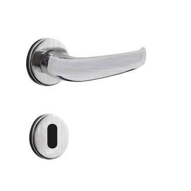 Imagem de Fechadura Interna Mz920 Papaiz 40mm Roseta Cromado Acetinado, Cromado 