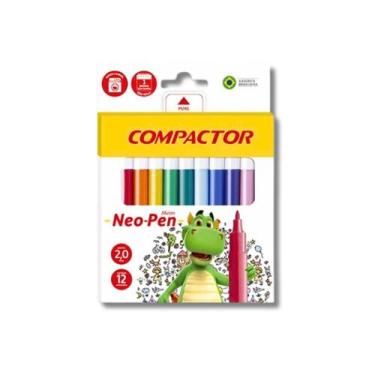 Imagem de Caneta Hidrográfica Neo Pen Mirim 12 Cores  - Compactor