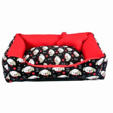 Imagem de Caminha Pet Dog Para Cachorro Ou Gato Grande 70x55cm Cachorro Vermelho