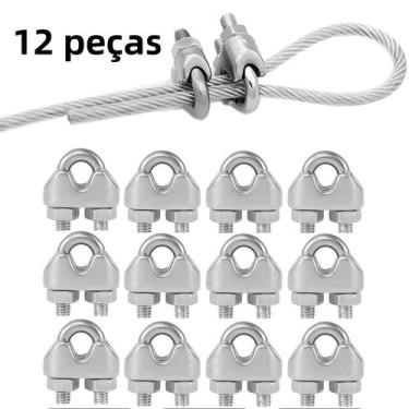 Imagem de Clipes De Cabo Em U De Aço Inoxidável M3 12 Peças 3mm Fixadores De Cor