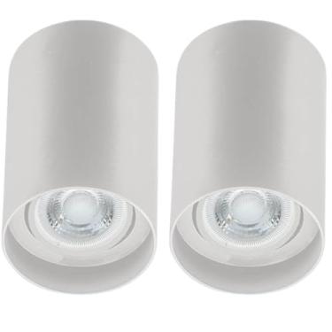 Imagem de Jogo 2 Spots Luminárias de Sobrepor Altas Brancas Termoplástico Lamp Par20 Bivolt