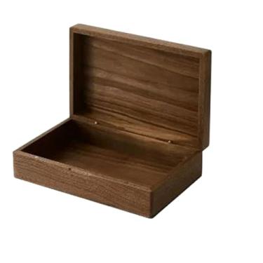 Imagem de Caixa de joias vintage de nogueira – Organizador criativo para itens diversos e cosméticos – Suporte de colar de madeira maciça – Armazenamento elegante para casa e escritório