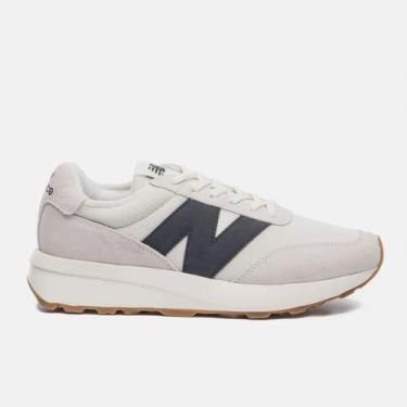 Imagem de Tênis New Balance Unisex  370v1 , 42BR, Bege, Preto