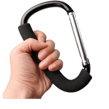 Imagem de Gancho Multiuso para Carrinho de Bebê, Mosquetão Grande de 16 cm, Acessório para Pendurar Bolsas e Compras, Clip Organizador para Mamães