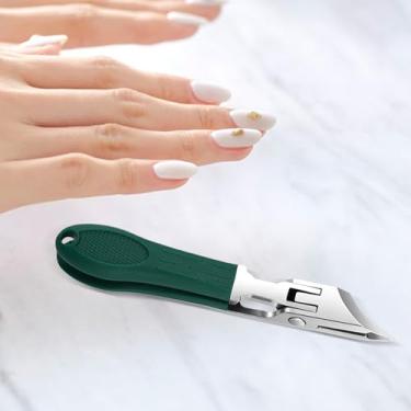 Imagem de Cortador de unhas curvado | Cortador de unhas | Removedor de cutículas de aço inoxidável anti-respingos, ferramentas de manicure e pedicure para casa e viagens