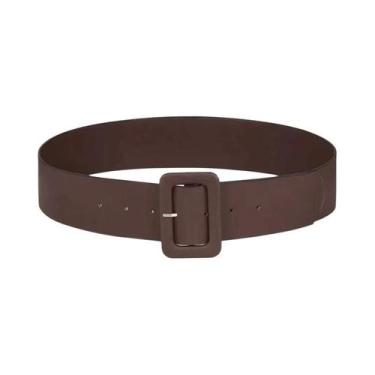 Imagem de Cinto Feminino Largo De Couro PU, Moda Simples E Luxuosa, Preto E Rosa