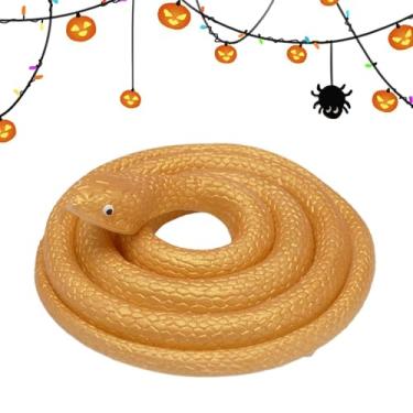Imagem de Cobras de Brinquedo - Faux Snake 31,5 polegadas | Adereços de pegadinhas assustadoras para a festa do da mentira de abril de Halloween, adereços de jardim para presente