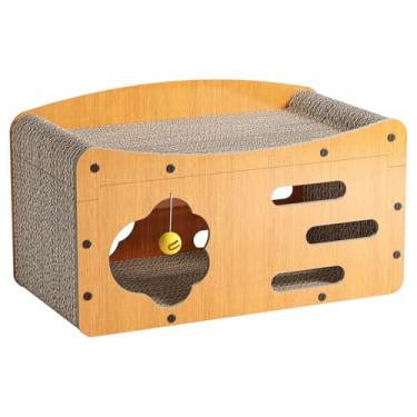 Imagem de MFMEXUL Arranhador para Gatos, Brinquedo para Gatinhos com Bola, Presente Que Evita Danos Aos Móveis, Cama Arranhadora para Gatos, 51cm X 25cm X 10cm