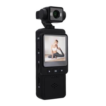Imagem de Bewinner Câmera corporal 1080p com lente rotativa de 360°, detecção de movimento e tela colorida, filmadora portátil portátil para esportes ao ar livre,