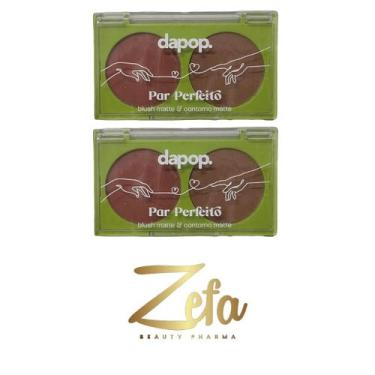 Imagem de Kit 02 Paleta Duo Blush Matte E Contorno Matte Cor C - Dapop