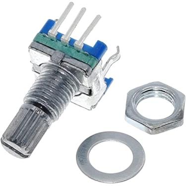 Imagem de Codificador rotativo 10 peças cabo de ameixa 15 mm 20 mm interruptor de codificação de codificador rotativo / EC11 / Potenciômetro digital com interruptor de 5 pinos (cor: 15 mm)