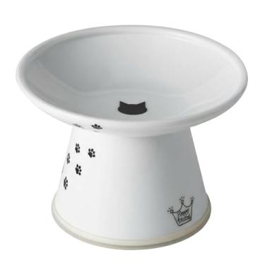 Imagem de Necoichi Tigela de comida de gato extra larga, elevada, evita a fadiga do pescoço e do bigode, pode ser lavada na lava-louças e no micro-ondas, vendedor número 1 no Japão!