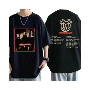 Imagem de Camiseta Vintage Oversize De Rock Band Radiohead Para Homens, 100% Alg