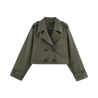 Imagem de Casaco Trench Clássico Feminino De Dupla Frente, Moda Casual De Outono