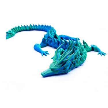 Imagem de Dragão de nariz afiado impresso em 3D, brinquedos de ansiedade, animais misteriosos articulados flexíveis, presente surpresa para festivais, decoração de estatuetas domésticas, decorações de mesa